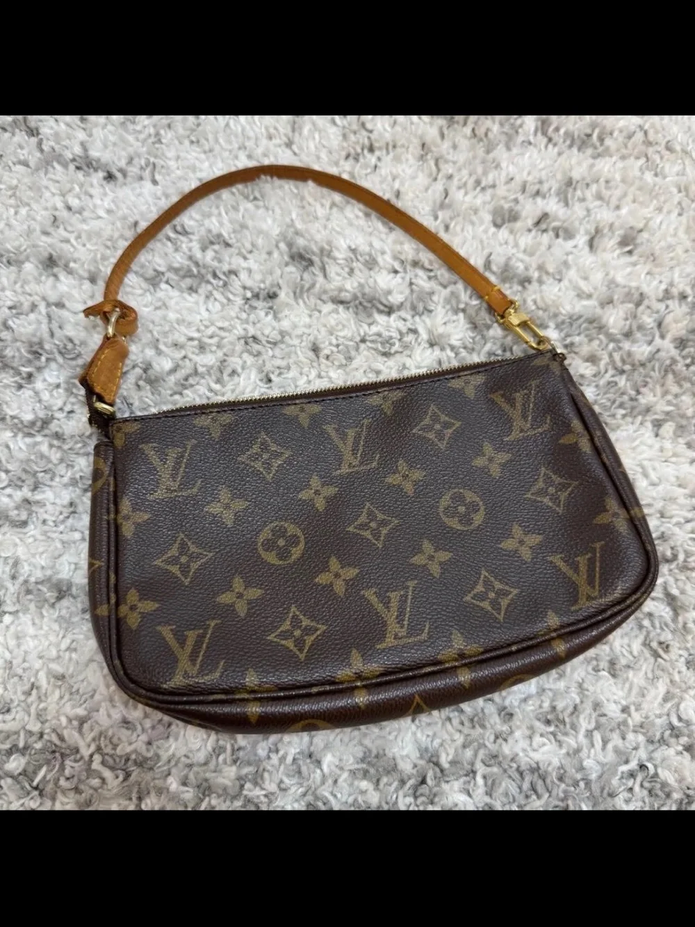 Louis Vuitton Monogram Canvas Mini Pochette - Brown & Tan